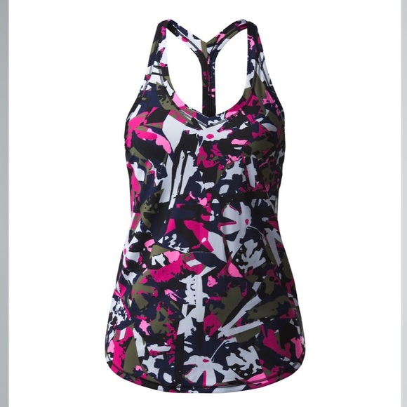 LULULEMON Fast Lane Singlet Pop Cut Boom Juice Multi / Black - Picture 7 of 15